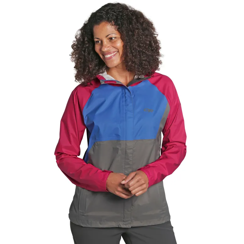Outdoor Research Womens Apollo Rain Jacket Sangria Multi