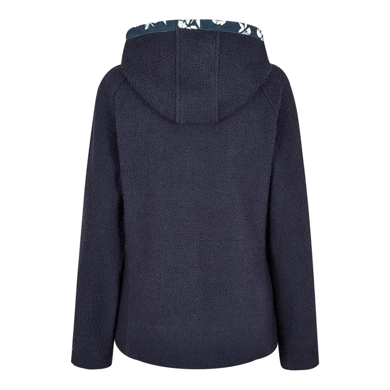 Weird Fish Hani Womens Classic Macaroni Hoodie Dark Navy