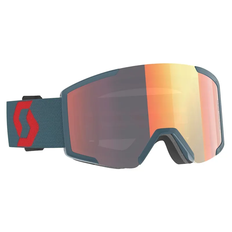 Scott Shield Goggle Neon Red/Aruba Green/Solar Red Chrome Lense