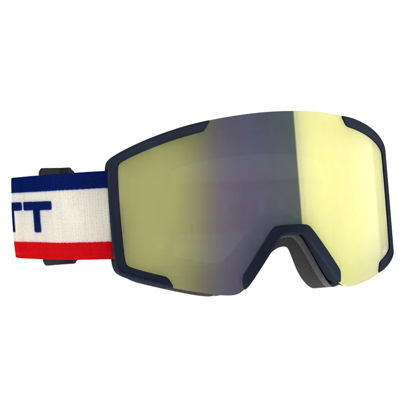 Scott Shield Goggle Beige/Blue/Enhancer Yellow Chrome