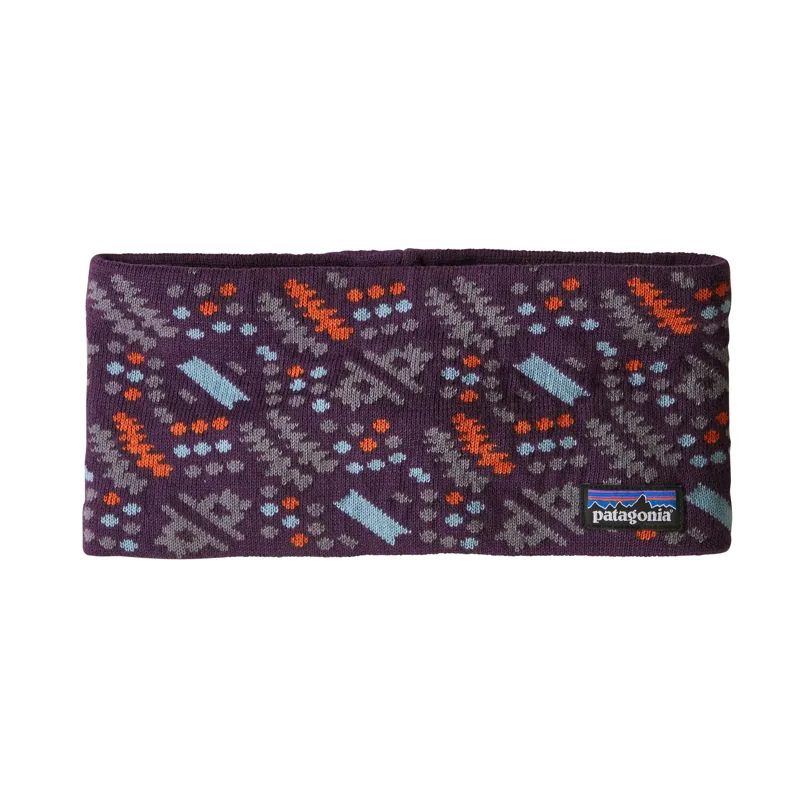 Patagonia Lined Knit Headband Icefall Band: Deep Plum
