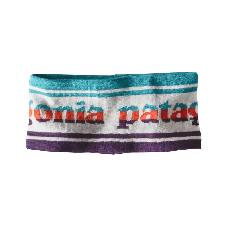 Patagonia Lined Knit Headband Park Stripe Band: Birch White-3