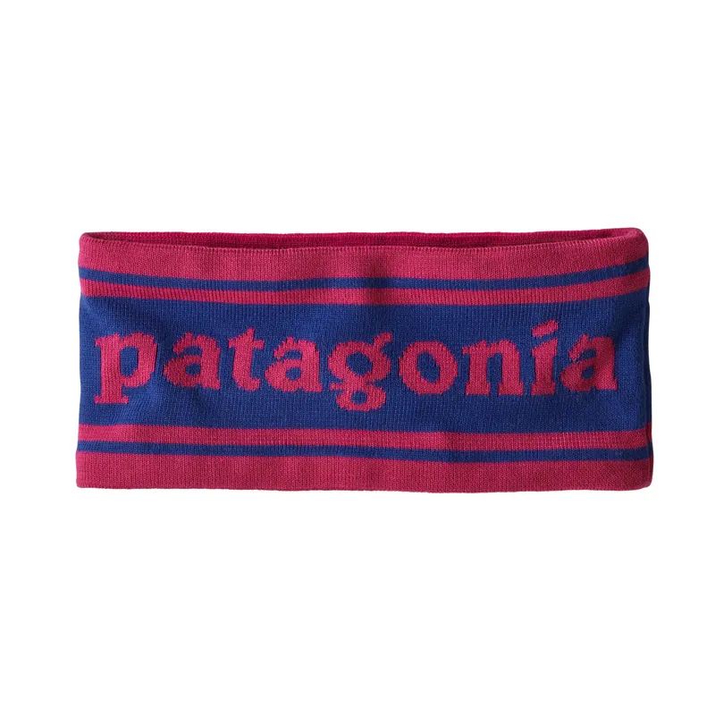 Patagonia Lined Knit Headband Park Stripe Band: Cobalt Blue