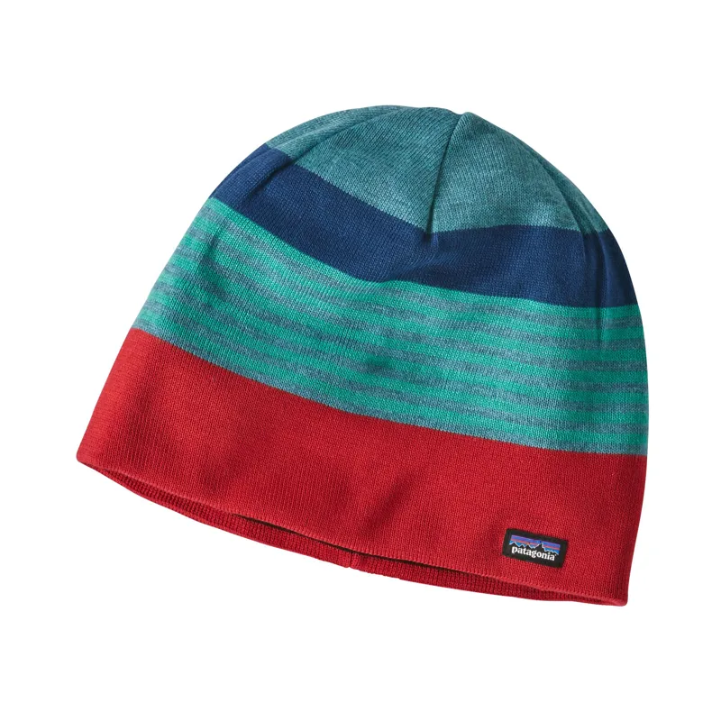 Patagonia Beanie Hat Fitzroy Stripe: Tomato