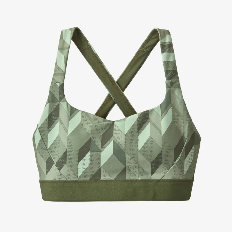 Patagonia Womens Switchback Sports Bra Fast Quilt: Gypsum Green
