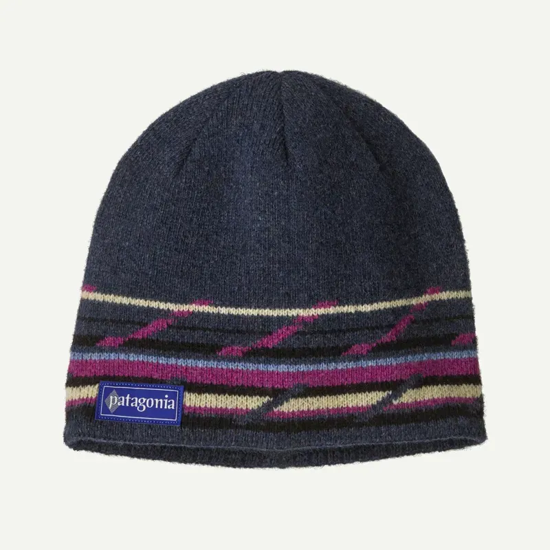 Patagonia Cinder Beanie in Mountain Minded Geo: Smolder Blue