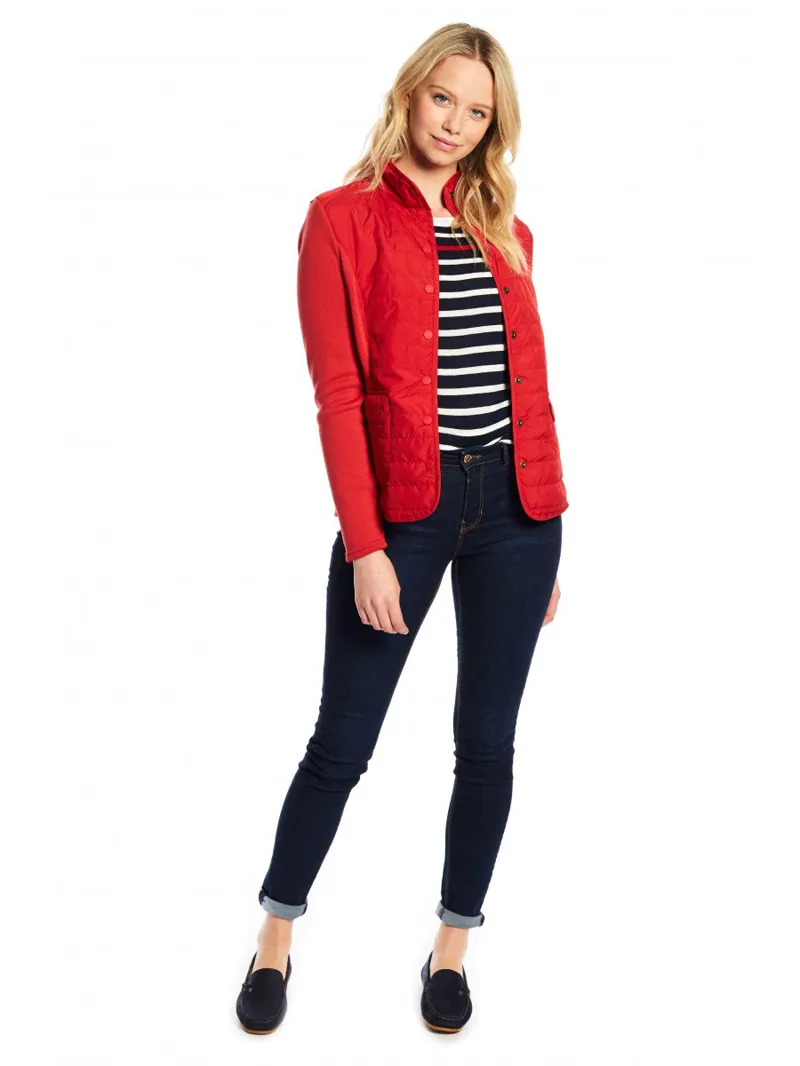 Dubarry Terryglass Womens Quilted Jacket Poppy-1