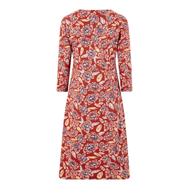 Weird Fish Womens Starshine Printed Jersey Dress Chilli Red-1