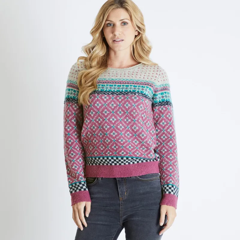 Weird Fish Womens Sadie Fair Isle Jumper Malaga