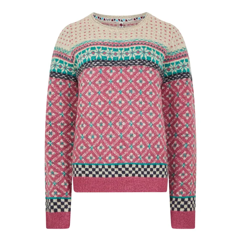 Weird Fish Womens Sadie Fair Isle Jumper Malaga