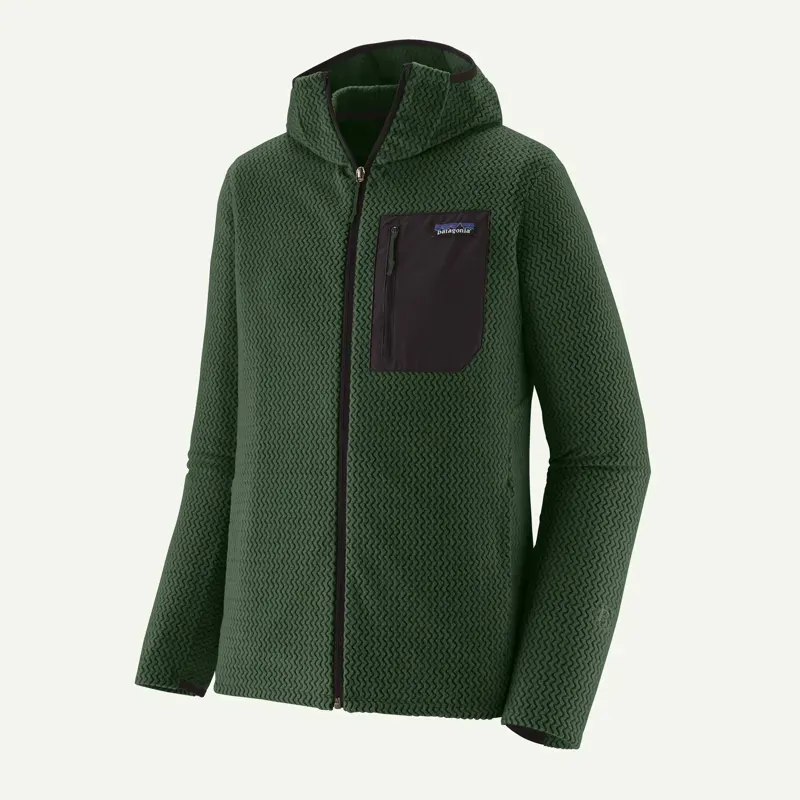 Patagonia R1 Air Fleece Full-Zip Hoody in Treeline Green