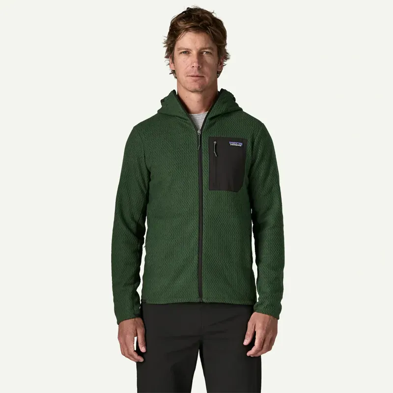 Patagonia R1 Air Fleece Full-Zip Hoody in Treeline Green-1