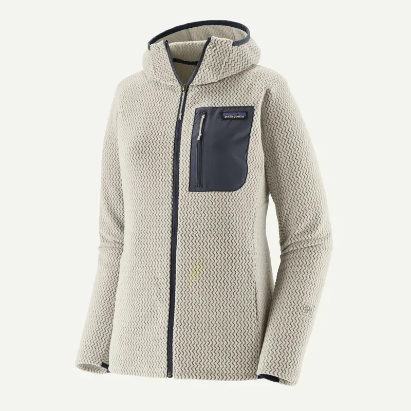 Patagonia Women's R1 Air Fleece Full-Zip Hoody in Birch White