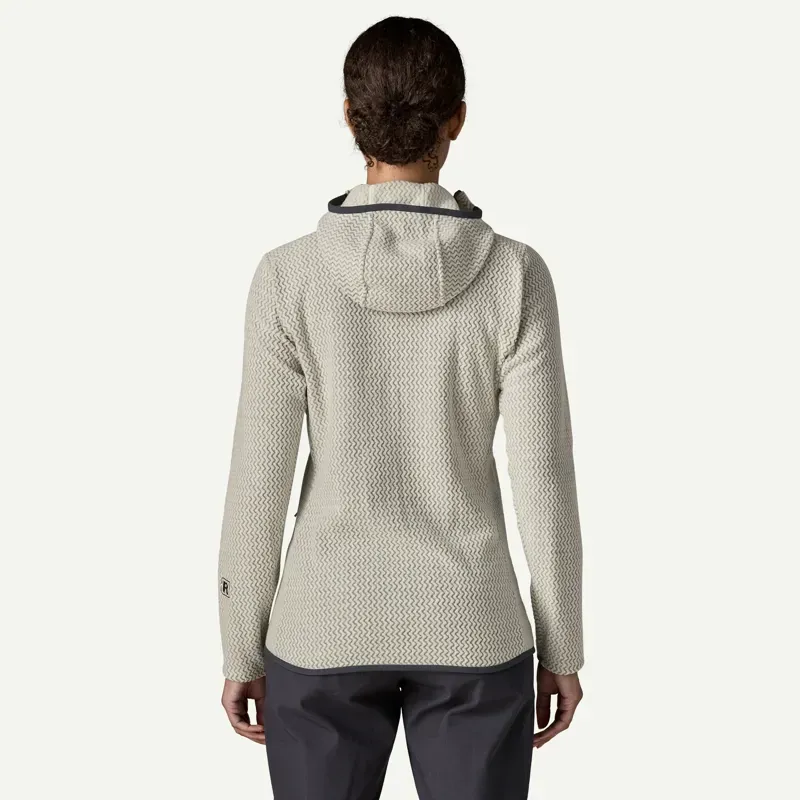 Patagonia Women's R1 Air Fleece Full-Zip Hoody in Birch White-2