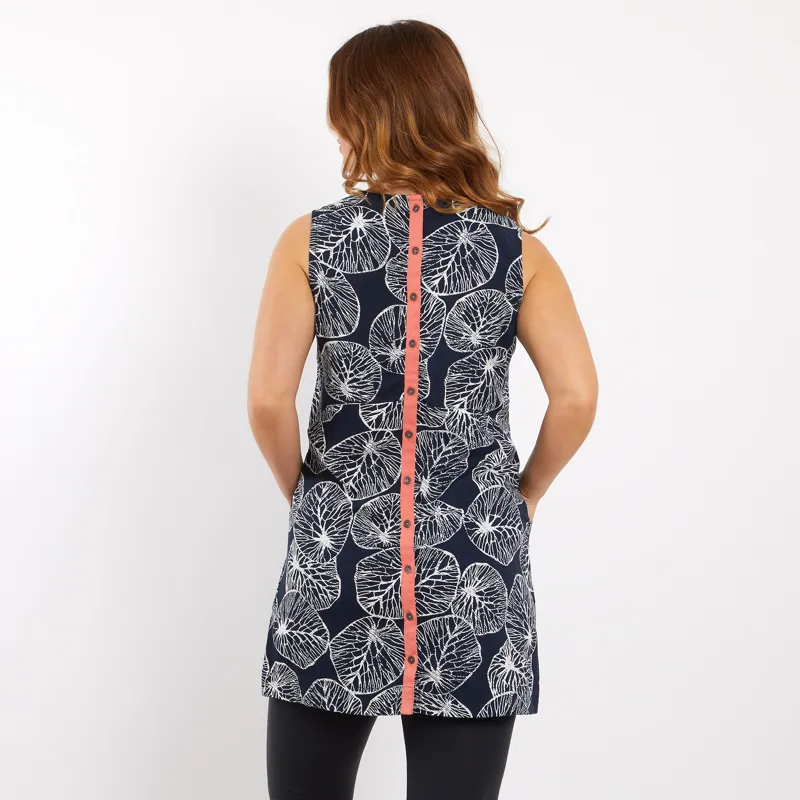 Weird Fish Womens Sachi Printed Viscose Tunic Dark Navy-3