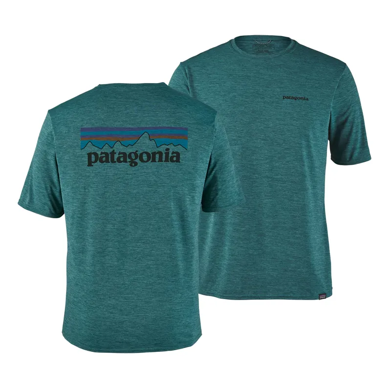 Patagonia Cap Cool Daily Ms Graphic Shirt P-6 Logo: Tasmanian Teal