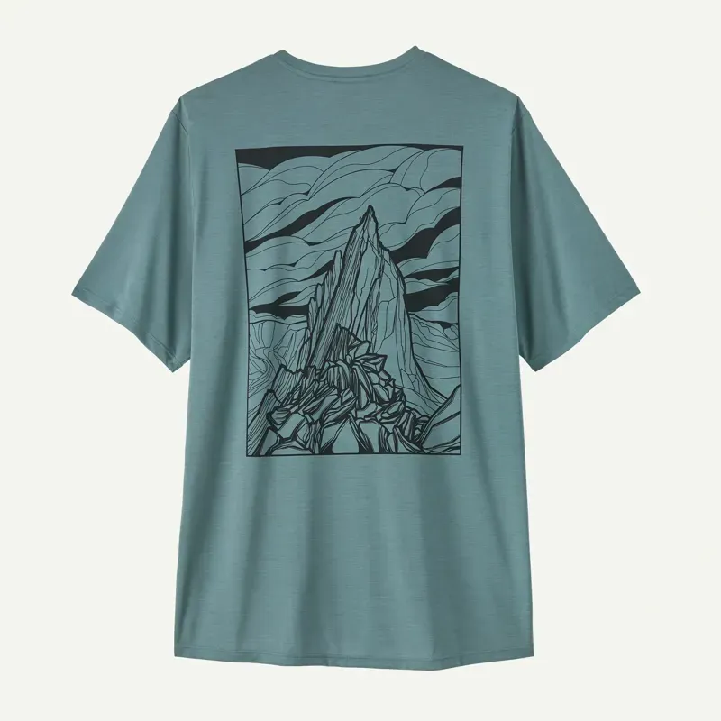 Patagonia Capilene Cool Daily Cloud Crag Shirt in Blue Sage - Light Blue Sage X-Dye
