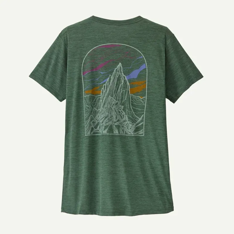 Patagonia Women's Capilene Cool Daily Cloud Crag Shirt in Canopy Green - Light Canopy Green X-Dye