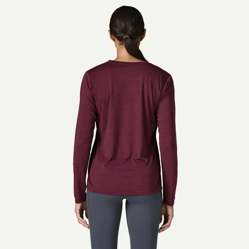 Patagonia Women's Long-Sleeved Capilene Cool Hut Tripper Daily Shirt in Berry Fig - Light Berry Fig X-Dye-2