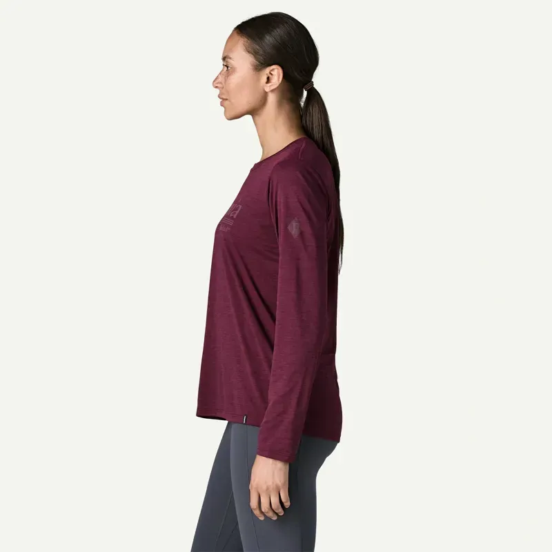 Patagonia Women's Long-Sleeved Capilene Cool Hut Tripper Daily Shirt in Berry Fig - Light Berry Fig X-Dye-3