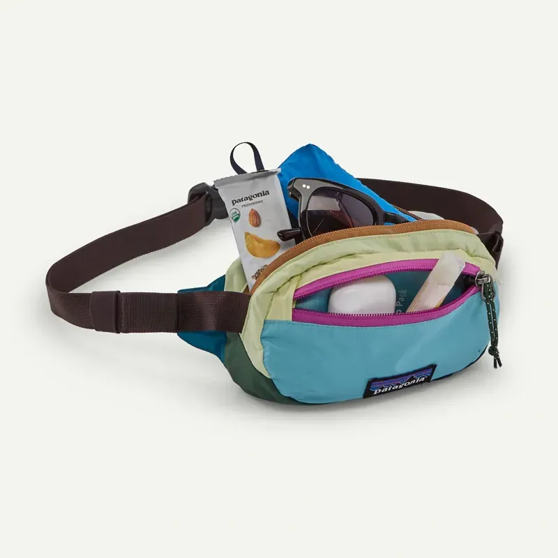 Patagonia Terravia 1L Mini Hip Pack in Patchwork: Snowmelt Blue-3