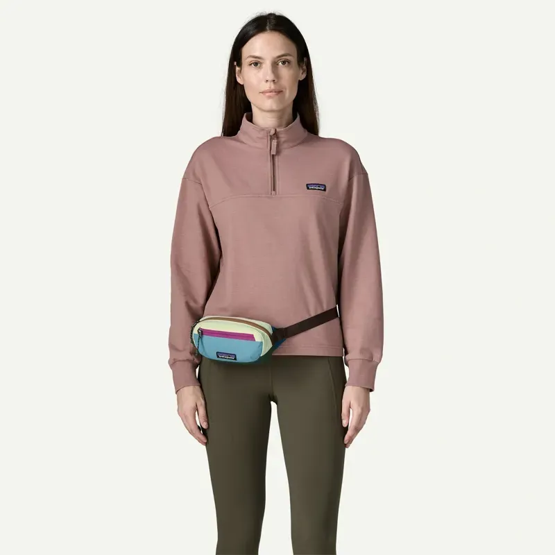 Patagonia Terravia 1L Mini Hip Pack in Patchwork: Snowmelt Blue-1