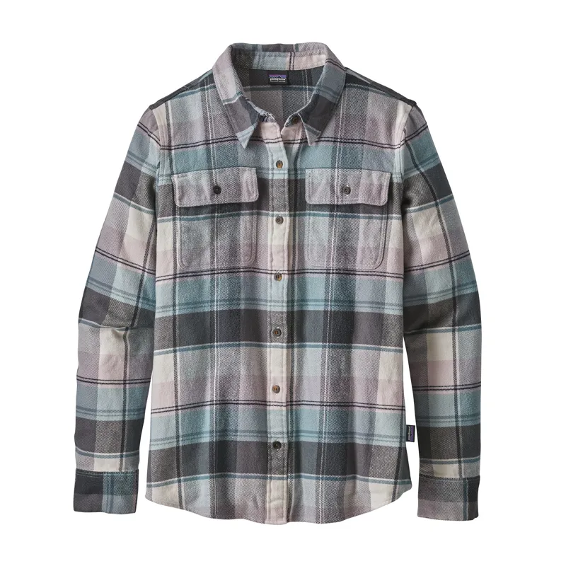 Patagonia Long-Sleeved Fjord Flannel Womens Shirt Spectra: Cadet Blue