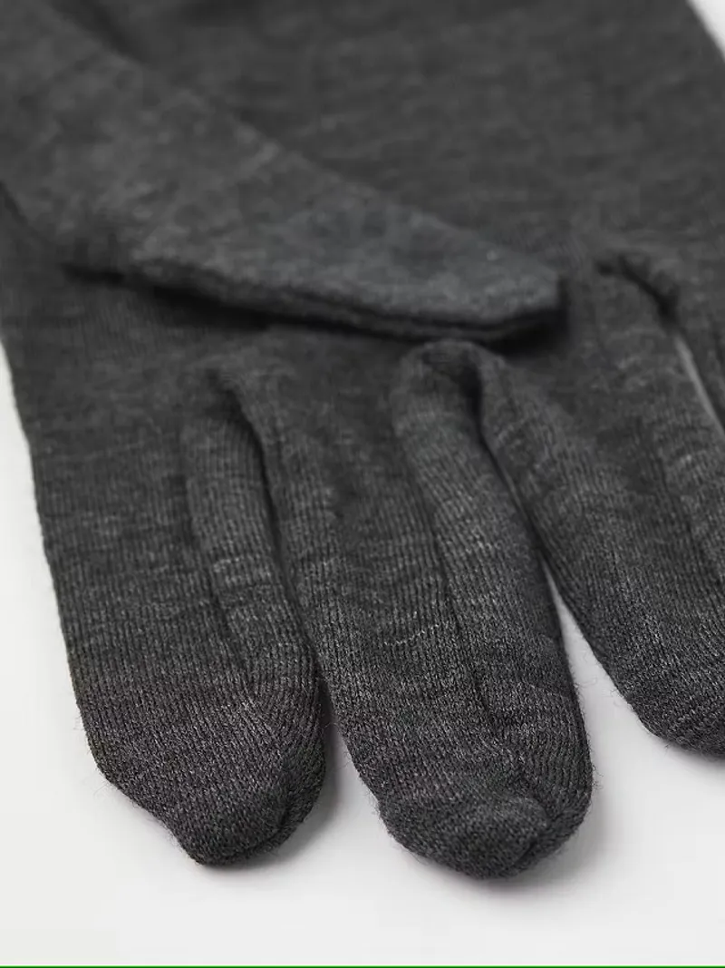 Hestra Merino Wool Liner Active 5 Finger Gloves Charcoal-1
