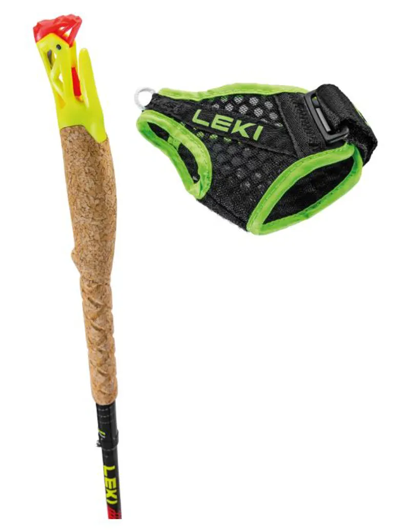 Leki Ultra Trail FX.One Superlite Bright Red Neon Yellow-Natural Carbon Pair-3