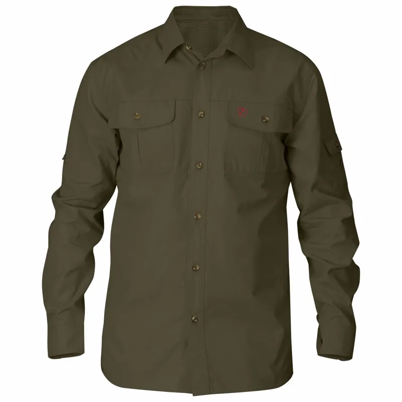 Fjallraven Singi Mens Trekking Shirt LS Dark Olive