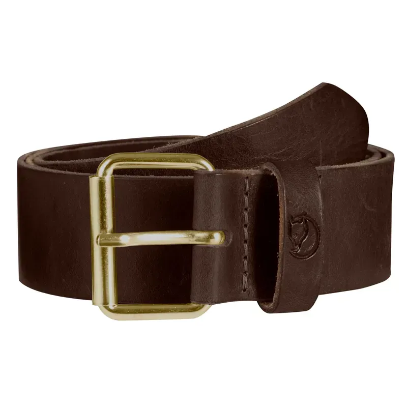 Fjallraven 4cm Singi Belt in Leather Brown