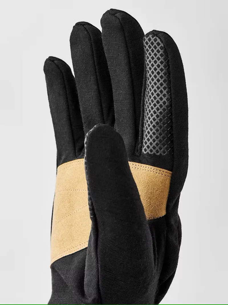 Hestra Merino Windwool Liner 5 Finger Glove Black-3