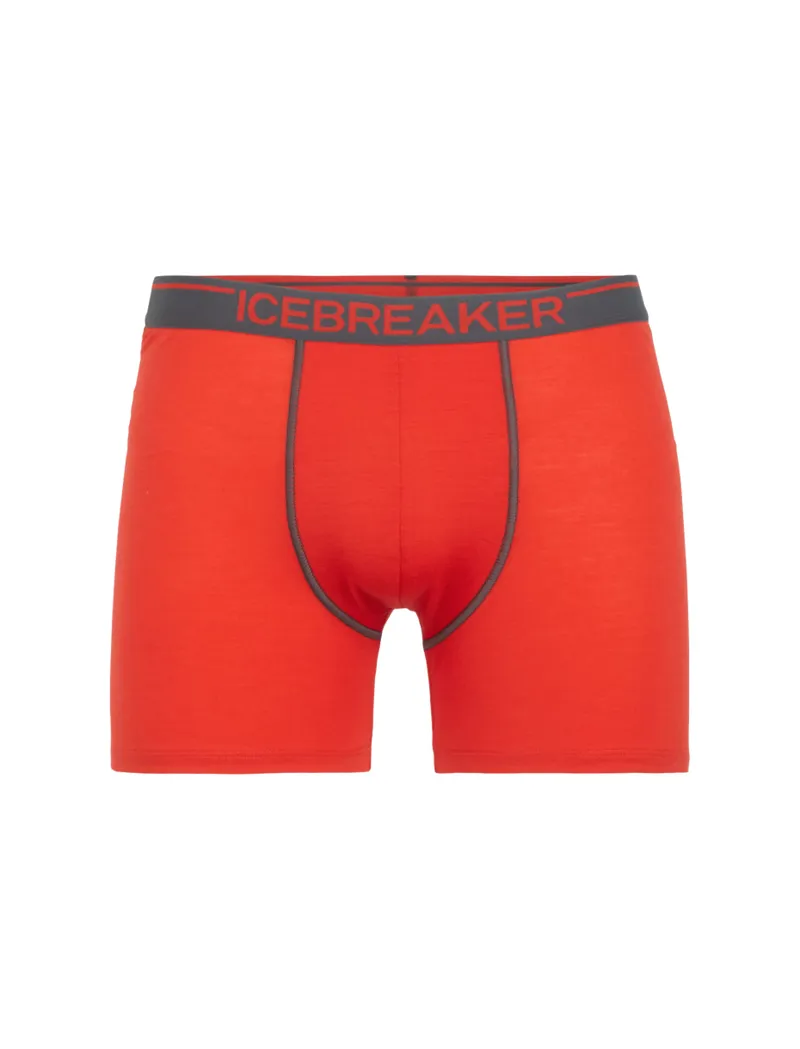 Icebreaker Mens Anatomica Boxers Chili Red/Monsoon