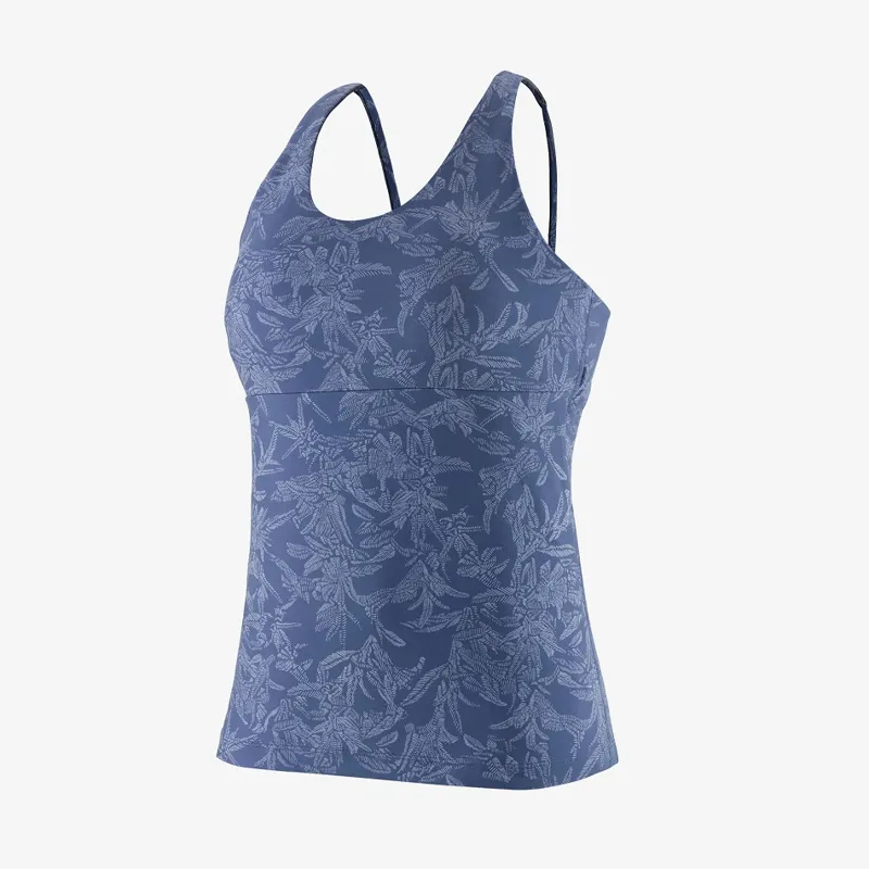 Patagonia Womens Mibra Tank Monkey Flower Current Blue