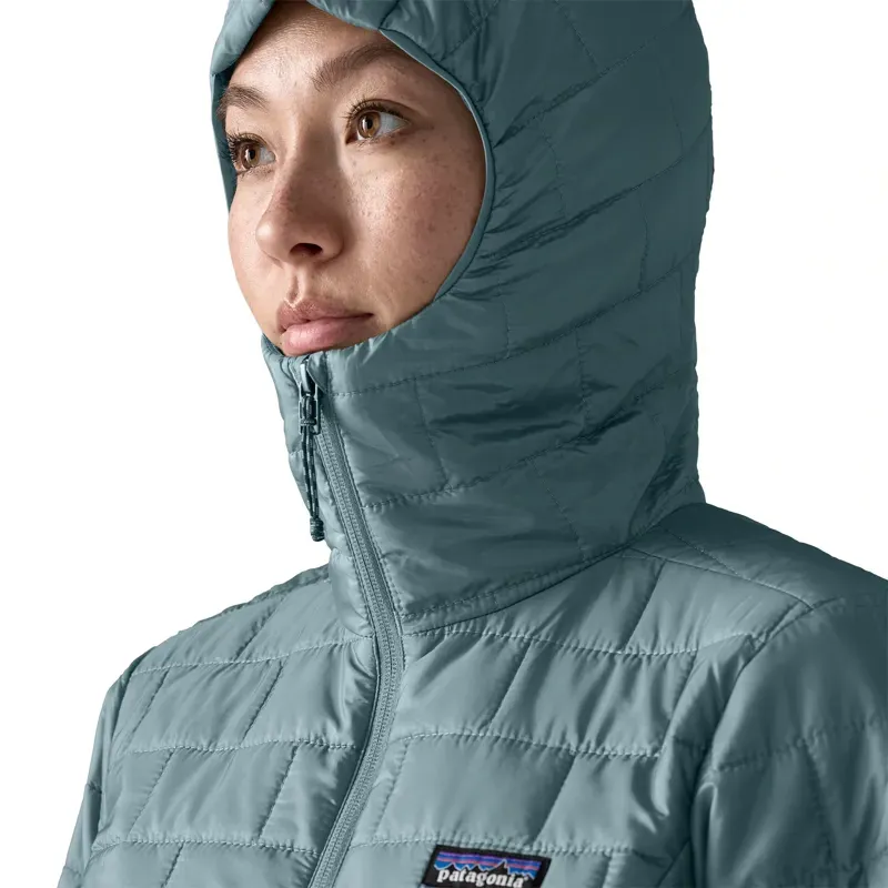 Patagonia Women's Nano Puff Hoody in Blue Sage-5