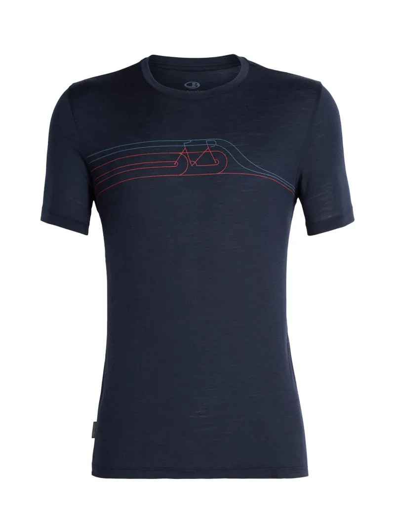 Icebreaker Mens Tech Lite SS Crewe Cadence Pulse Midnight Navy