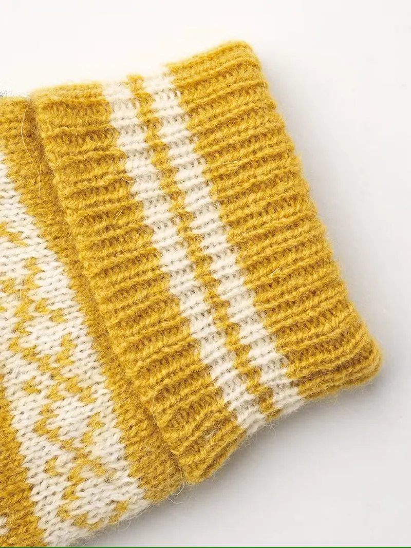 Hestra Isvik Mitt Mustard/Off-White-3