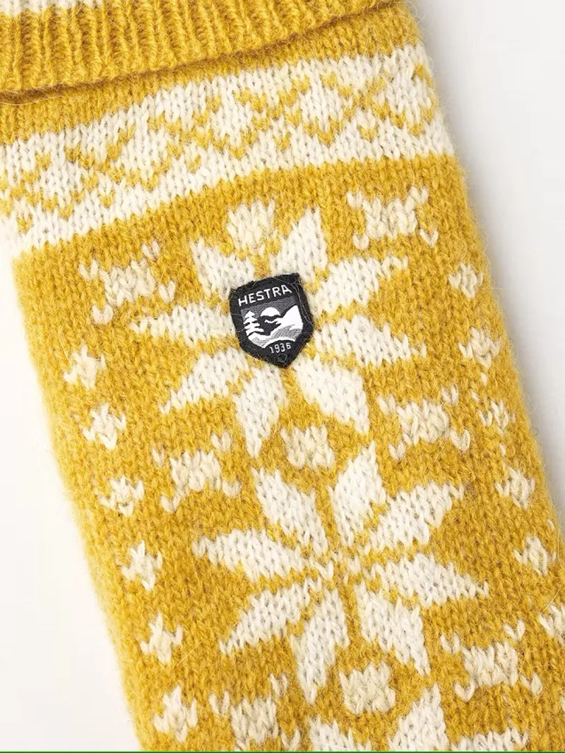 Hestra Isvik Mitt Mustard/Off-White-2