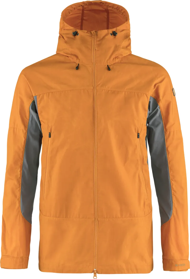 Fjällräven Mens Abisko Lite Trekking Jacket Ember Orange-Super Grey
