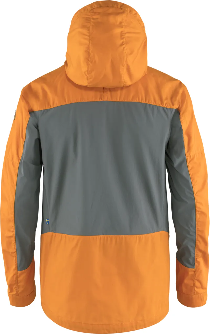 Fjällräven Mens Abisko Lite Trekking Jacket Ember Orange-Super Grey-1