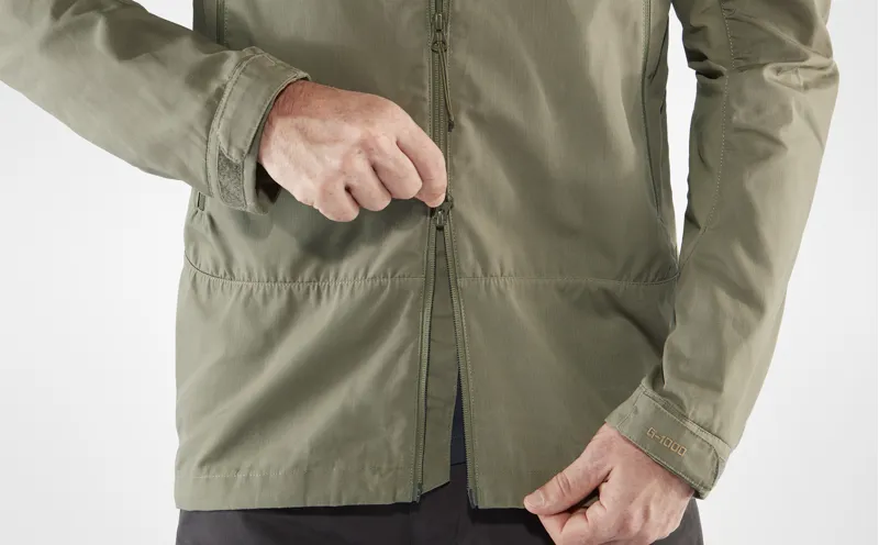 Fjällräven Mens Abisko Lite Trekking Jacket Ember Orange-Super Grey-2