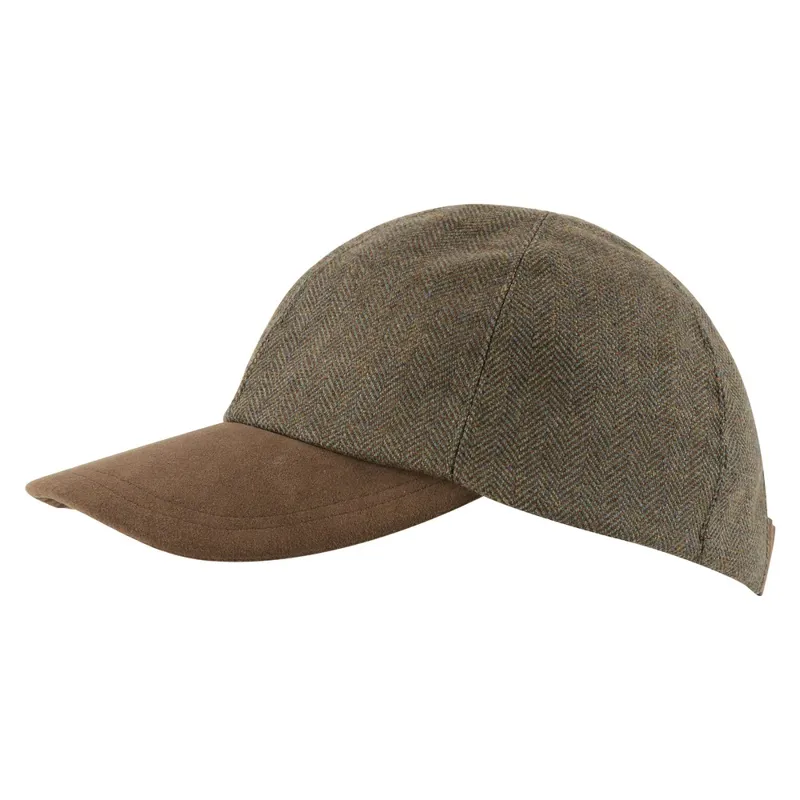 Schoffel Mens Barnsdale Cap Loden Green Herringbone Tweed
