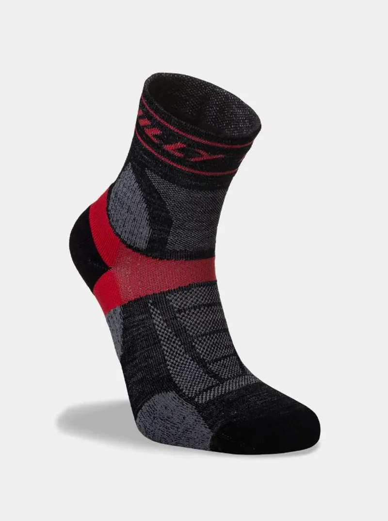 Hilly M's Trail Anklet Med Cush Sock Black/Red