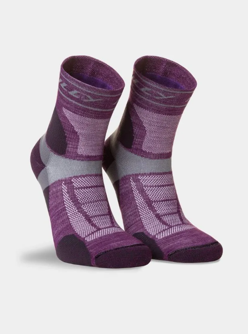 Hilly Women's Trail Anklet Med Cush Sock Blackberry/Grey-1