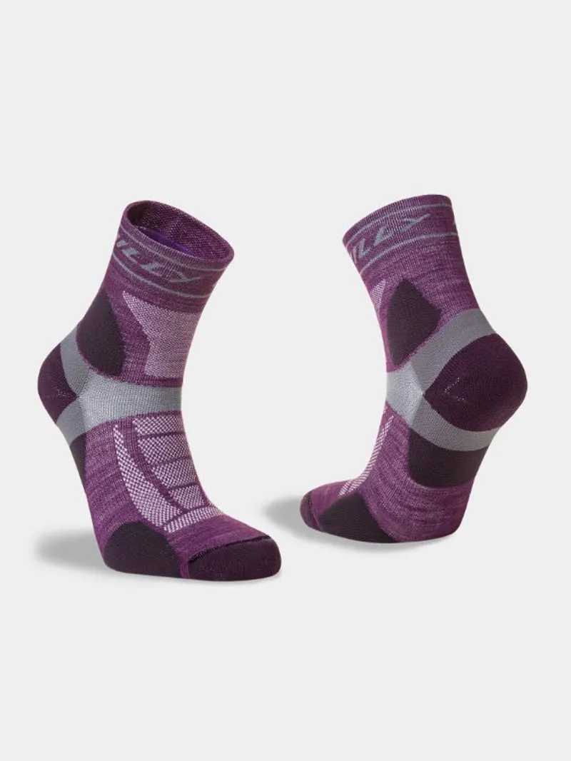 Hilly Women's Trail Anklet Med Cush Sock Blackberry/Grey-2