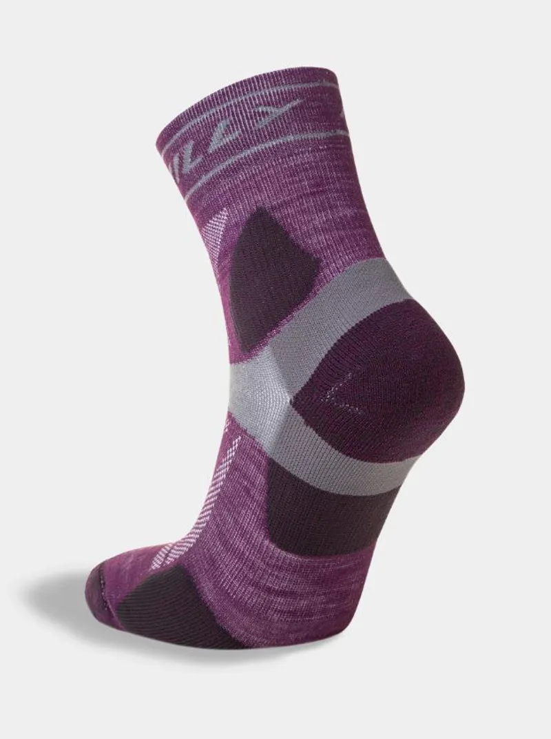 Hilly Women's Trail Anklet Med Cush Sock Blackberry/Grey-3