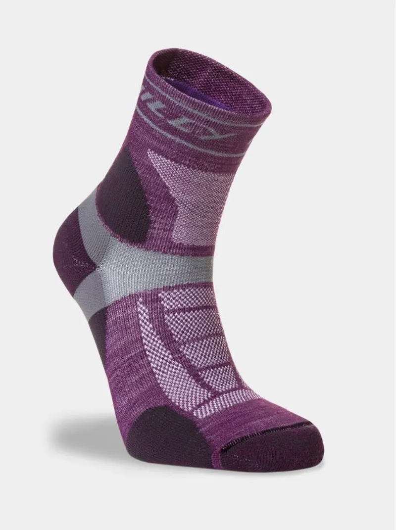 Hilly Women's Trail Anklet Med Cush Sock Blackberry/Grey