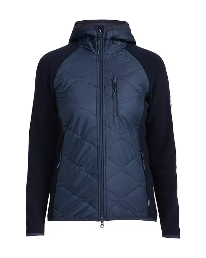 Holebrook Womens Bodil Hood Knitted Windproof Jacket Navy