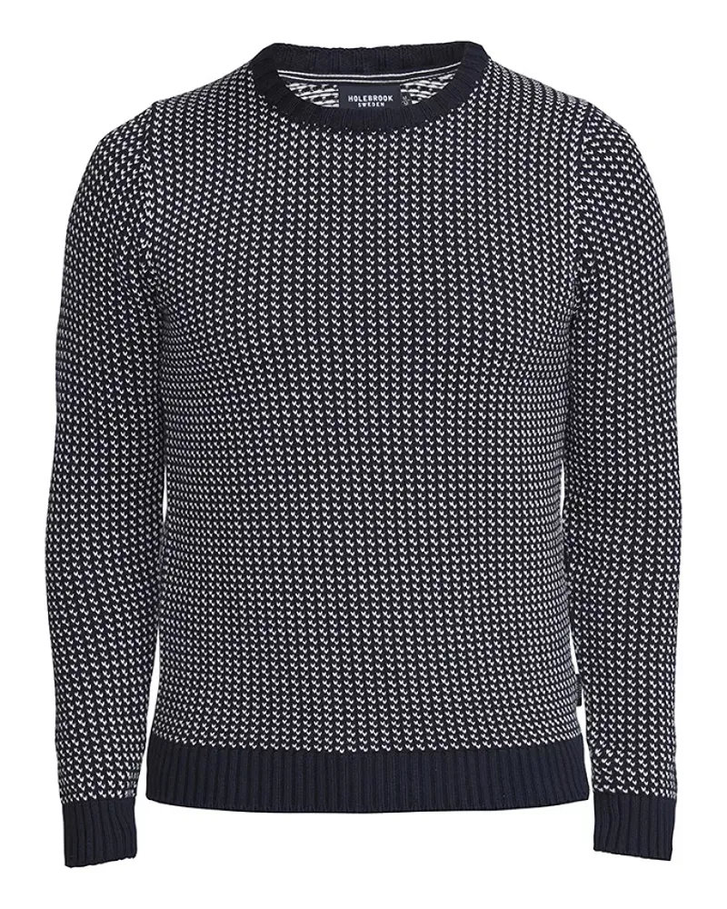 Holebrook Mens Eino Crew Sweater Navy/Off White