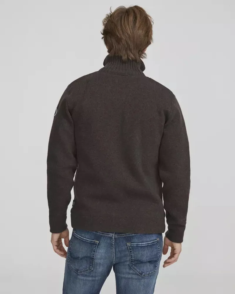 Holebrook Mens Mans Zip Windproof Sweater Brown Mel.-2